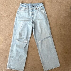 American Eagle Outfitters Light Blue Straight Leg Jeans